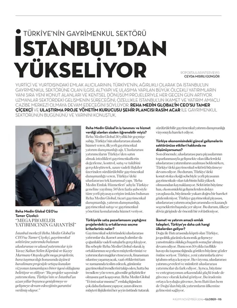 “İstanbul'dan Yükseliyor” — GLOBER röportajı