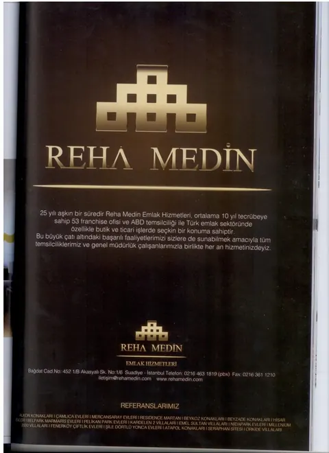 Reha Medin ilanı — 53 franchise ofisi ve ABD temsilciliği