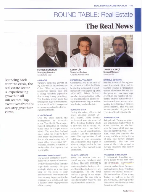 Round Table: Real Estate — CB Richard Ellis, Colliers International, Reha Medin